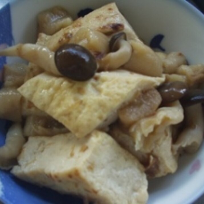 焼き豆腐としめじ煮